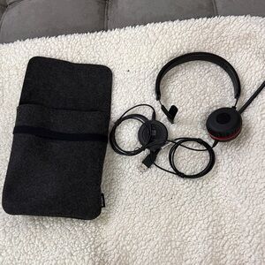 Black and Red Wired Headset